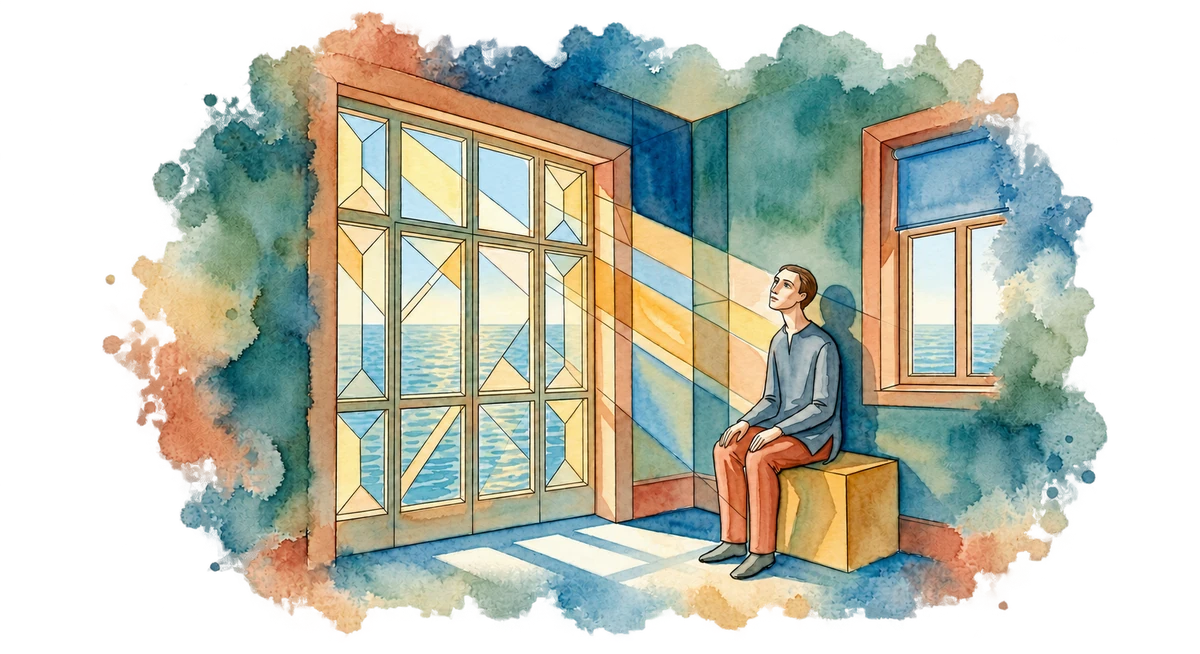 Reflective adult representing online EMDR therapy